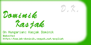 dominik kasjak business card